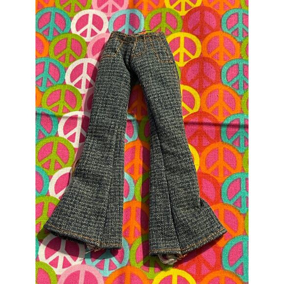 Bratz Yasmin Doll Style It Skinny Low Waist Blue Jeans Cross Stitch Legs #38 - Picture 5 of 7